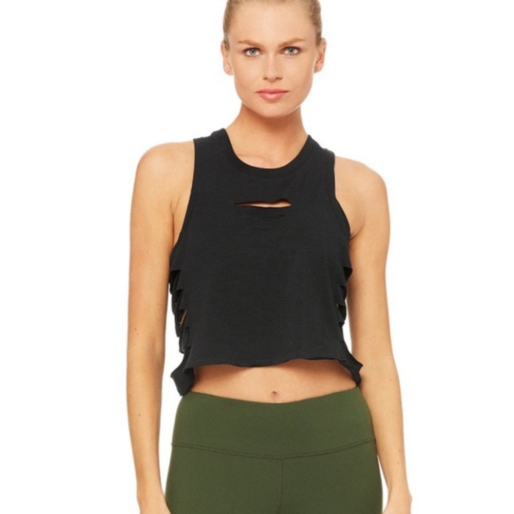 ALO Yoga Ripped Warrior Crop Tank